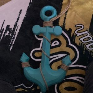 Teal Anchor Wall Decor
